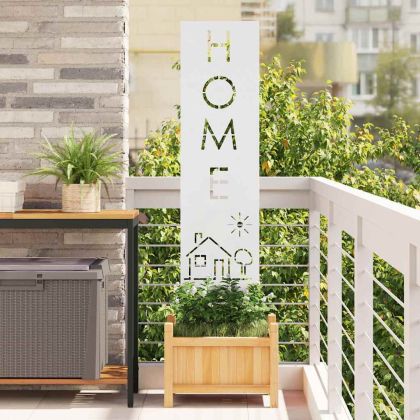 Екран за градинска неприкосновеност Бяло 32 x 140 см