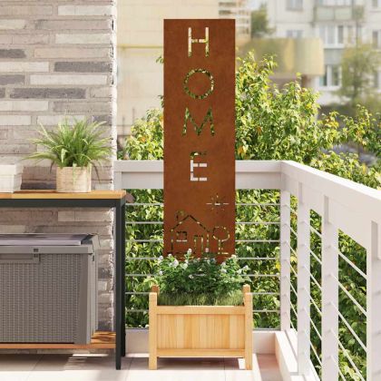 Екран за градинска неприкосновеност Ръждясало 32 x 140 см