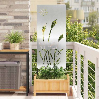 Екран за градинска неприкосновеност Сребрист 50 x 140 см