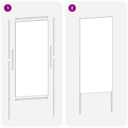 Екран за градинска неприкосновеност Черно 50 x 140 см