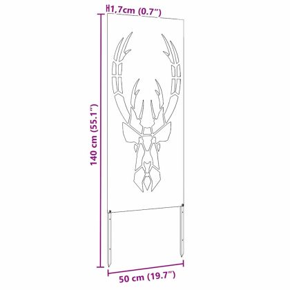 Екран за градинска неприкосновеност Ръждясало 50 x 140 см