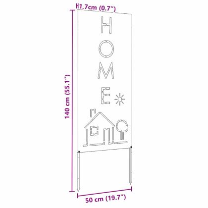 Екран за градинска неприкосновеност Ръждясало 50 x 140 см