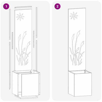 Екран за градинска неприкосновеност Ръждясало 32 x 140 см