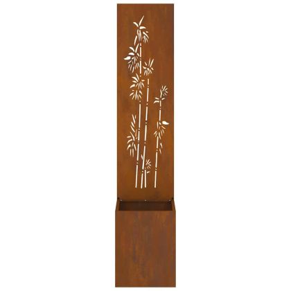 Екран за градинска неприкосновеност Ръждясало 32 x 140 см