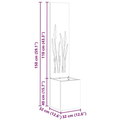 Екран за градинска неприкосновеност Сив 32 x 140 см