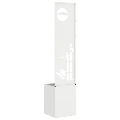 Екран за градинска неприкосновеност Бяло 32 x 140 см