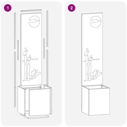 Екран за градинска неприкосновеност Бяло 32 x 140 см