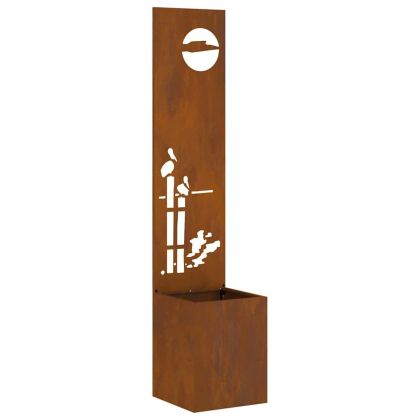 Екран за градинска неприкосновеност Ръждясало 32 x 140 см