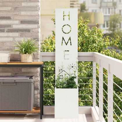 Екран за градинска неприкосновеност Бяло 32 x 140 см