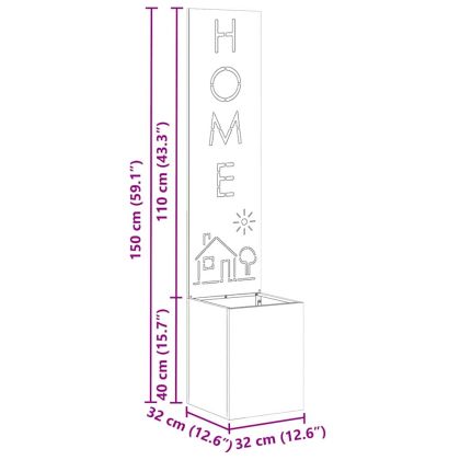 Екран за градинска неприкосновеност Сив 32 x 140 см