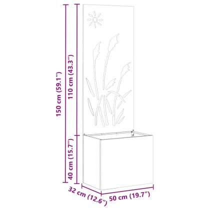 Екран за градинска неприкосновеност Маслиненозелен 50 x 140 cm