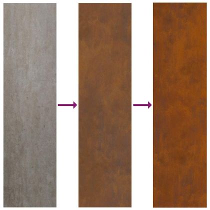 Градинска саксия с декоративна панел Ръждясало 50 x 140 cm