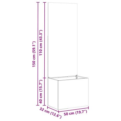 Екран за градинска неприкосновеност Сив 50 x 140 cm