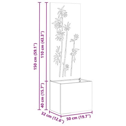 Екран за градинска неприкосновеност Флорален Сив 50 x 140 cm
