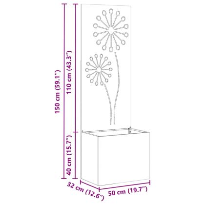 Екран за градинска неприкосновеност Бяло 50 x 140 cm