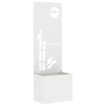 Екран за градинска неприкосновеност Бяло 50 x 140 cm