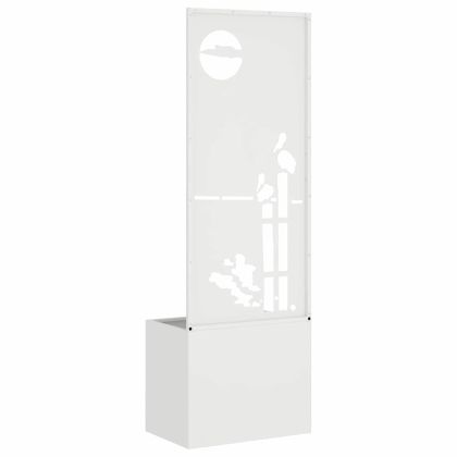 Екран за градинска неприкосновеност Бяло 50 x 140 cm