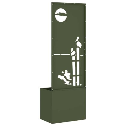 Екран за градинска неприкосновеност Маслиненозелен 50 x 140 cm