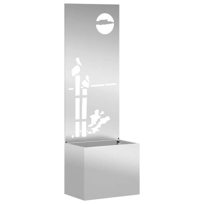 Екран за градинска неприкосновеност Сребрист 50 x 140 cm