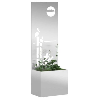 Екран за градинска неприкосновеност Сребрист 50 x 140 cm