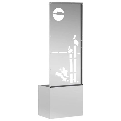 Екран за градинска неприкосновеност Сребрист 50 x 140 cm