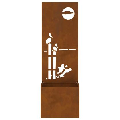 Екран за градинска неприкосновеност Ръждясало 50 x 140 cm