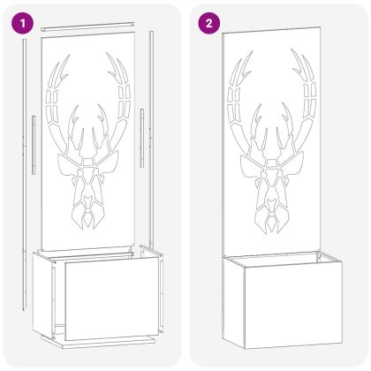 Екран за градинска неприкосновеност Черно 50 x 140 cm
