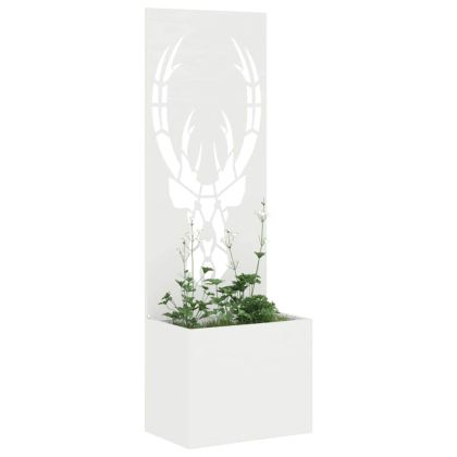 Екран за градинска неприкосновеност Бяло 50 x 140 cm