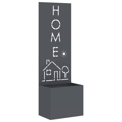 Градинска саксия с декоративна панел Антрацит 50 x 140 cm