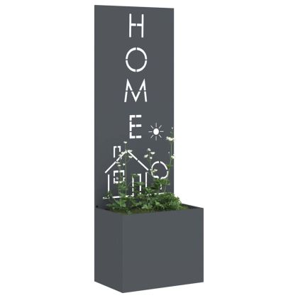 Градинска саксия с декоративна панел Антрацит 50 x 140 cm