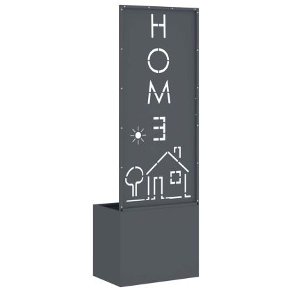 Градинска саксия с декоративна панел Антрацит 50 x 140 cm