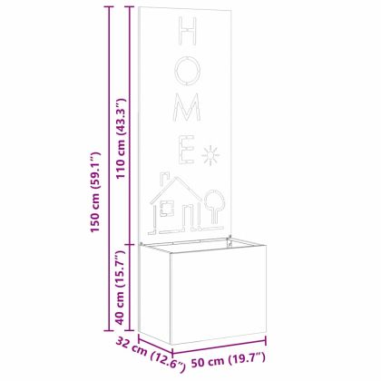 Екран за градинска неприкосновеност Сив 50 x 140 cm