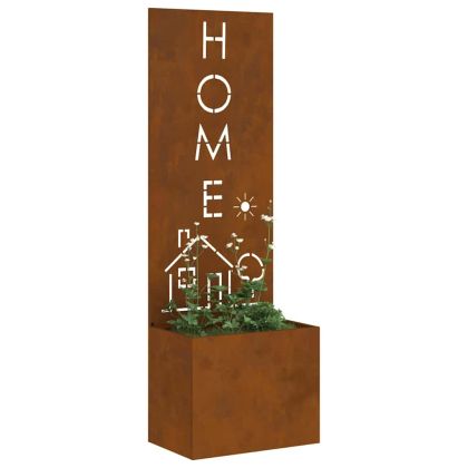 Екран за градинска неприкосновеност Ръждясало 50 x 140 cm