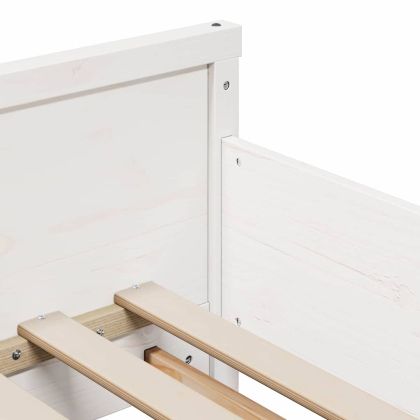 Рамка за легло с таблото Бяло 80 x 200 cm Инженерно дърво