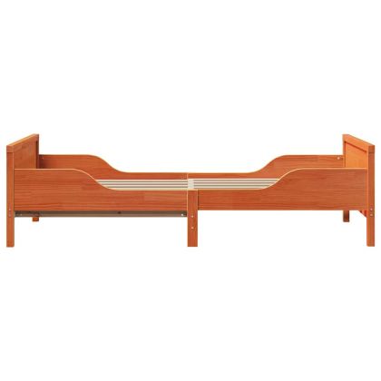 Рамка за легло с таблото Кафяво с восъчно покритие 80 x 200 cm