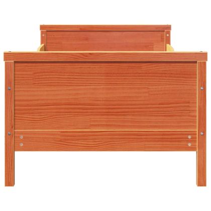 Рамка за легло с таблото Кафяво с восъчно покритие 80 x 200 cm