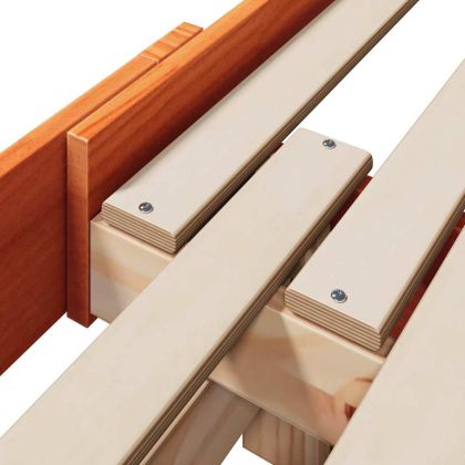 Рамка за легло с таблото Кафяво с восъчно покритие 80 x 200 cm