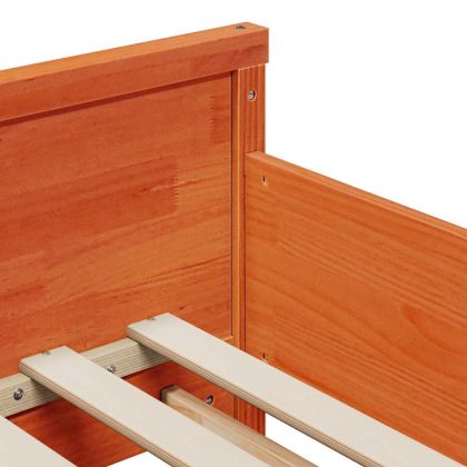 Рамка за легло с таблото Кафяво с восъчно покритие 80 x 200 cm