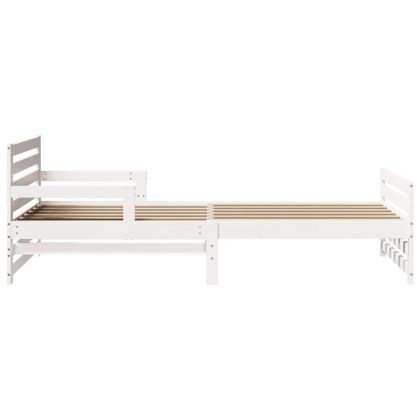 Рамка за легло с таблото Бяло 80 x 200 cm Инженерно дърво