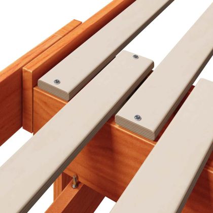 Рамка за легло с таблото Кафяво с восъчно покритие 80 x 200 cm