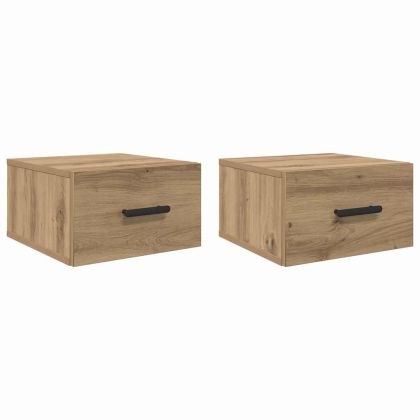 Нощен шкаф 2 pcs Дъб 35 x 35 x 20 см Инженерно дърво