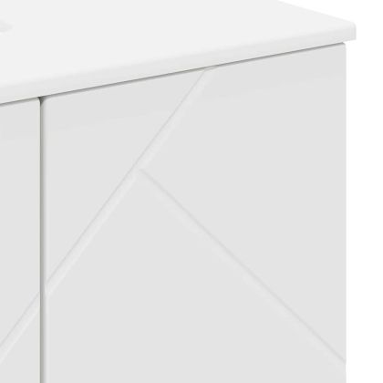 Шкаф за баня Бяло 61 x 35 x 64 см Инженерно дърво & Метал