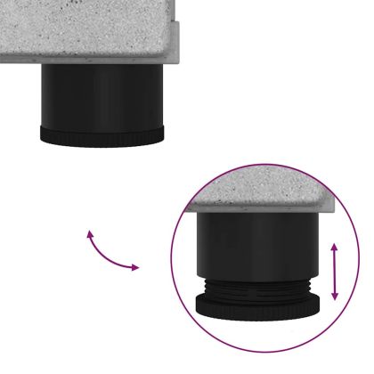 Шкаф за баня с чекмедже Циментено сиво 76,5 x 35 x 64 см