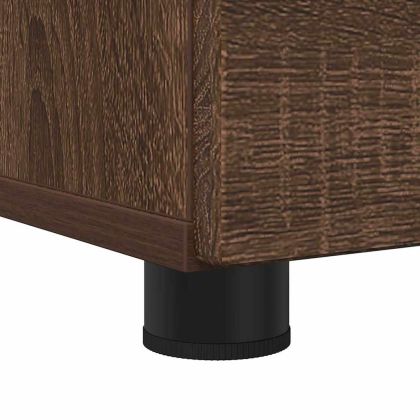 Шкаф за баня с чекмедже с врата Кафяв дъб 76,5 x 35 x 64 см