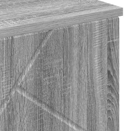 Шкаф за баня Сив Сонома 60 x 35 x 80 см Инженерно дърво & Метал