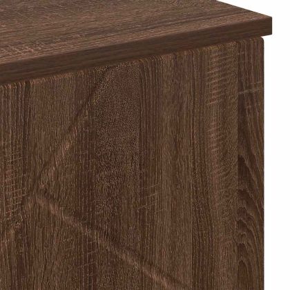 Шкаф за баня Кафяв дъб 60 x 35 x 80 см Инженерно дърво & Метал