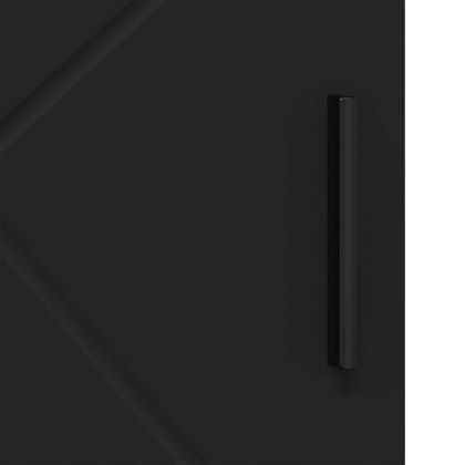 Шкаф за баня Черно 30 x 35 x 95 см Инженерно дърво & Метал