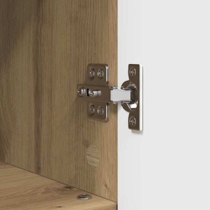 Шкаф за баня Дъб 30 x 35 x 95 см Инженерно дърво & Метал