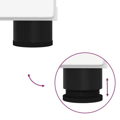 Шкаф за баня Бяло 30 x 35 x 80 см Инженерно дърво & Метал