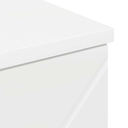 Шкаф за баня с чекмедже с врата Лъскаво бяло 30 x 35 x 80 см